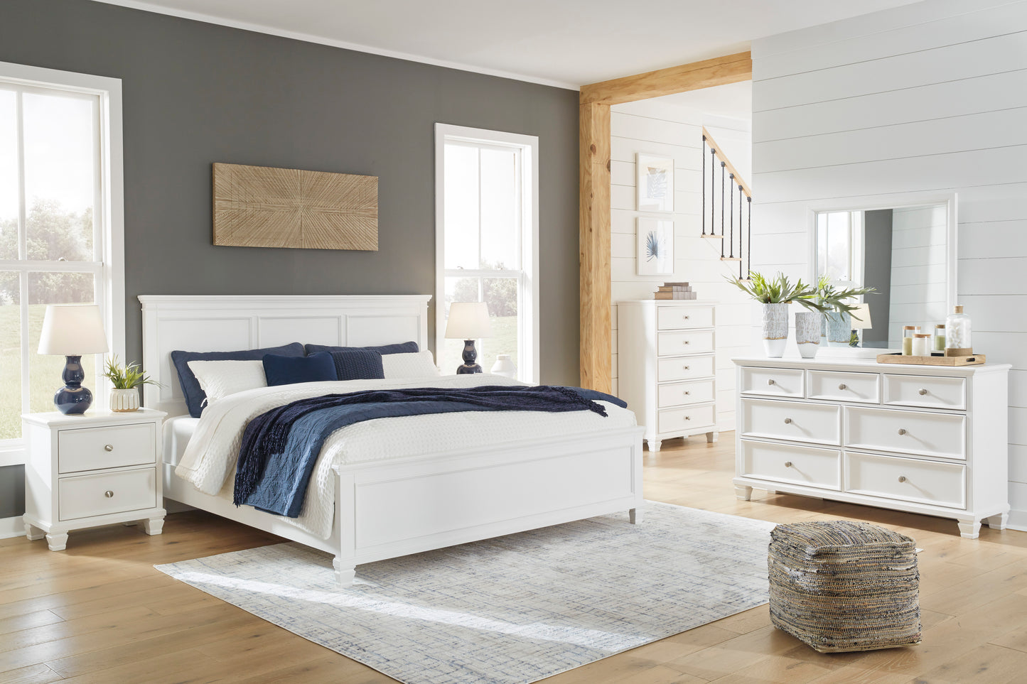 Fortman Pure White Classic Bedroom Set