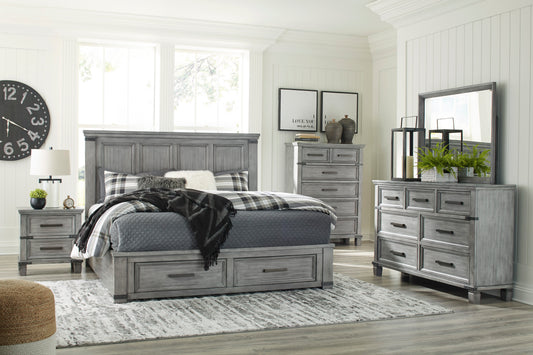 Russelyn Urban Farmhouse Grey Finish Wood Furniture