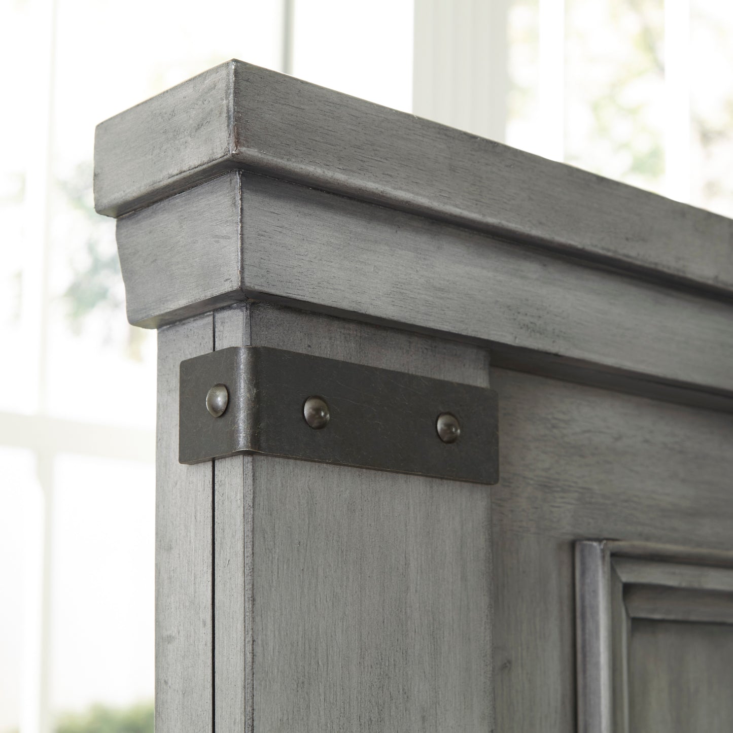 Russelyn Urban Farmhouse Grey Finish Wood Furniture