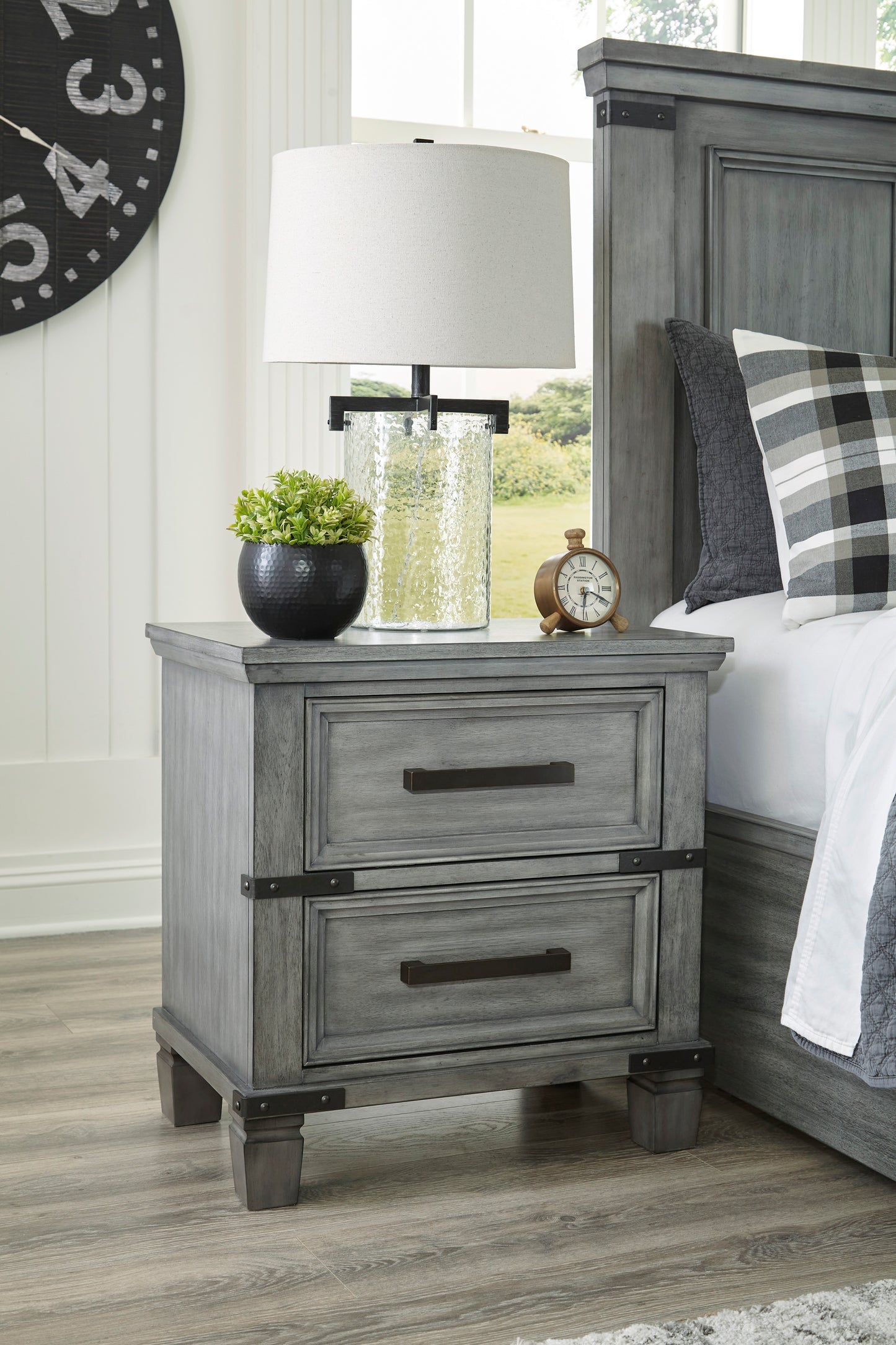 Russelyn Urban Farmhouse Grey Finish Wood Furniture