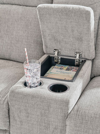 Barnsana Power Reclining Sofa and Loveseat Set