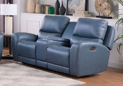 Bel Air Power Reclining Living Room Set by Leather Italia USA