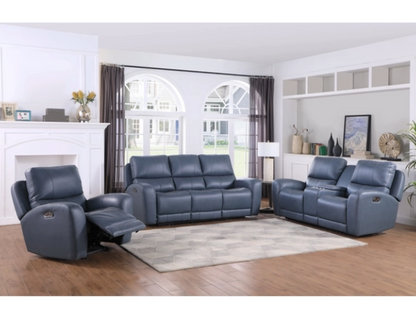 Bel Air Power Reclining Living Room Set by Leather Italia USA