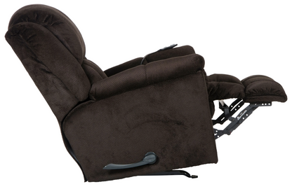 Bingham Chocolate Rocker Recliner with Heat and Massage