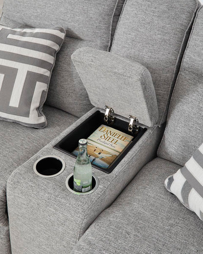 Biscoe Power Reclining Sofa and Loveseat Set