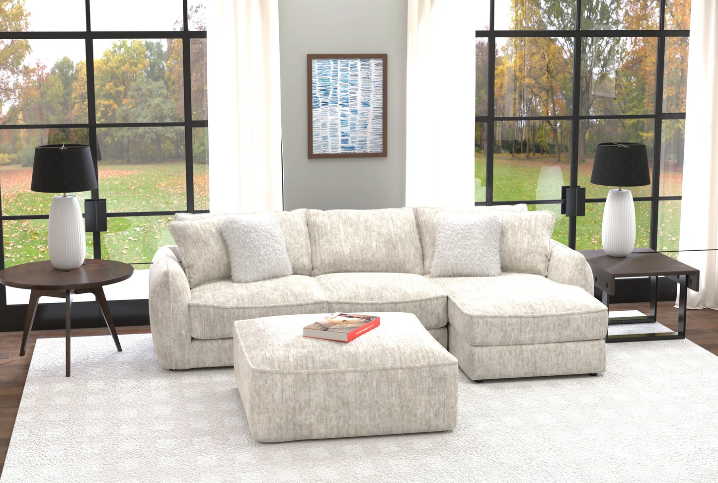 Catnapper Bucktown Parchment 2-pc Sectional