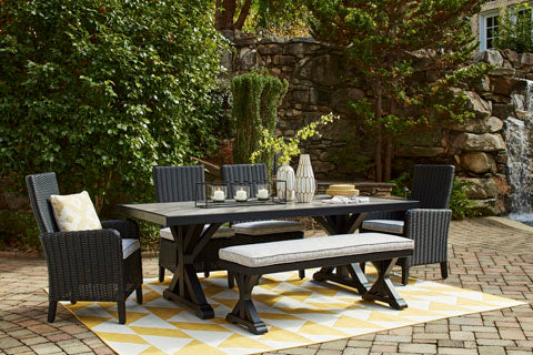 Beachcroft Black Outdoor Dining Set