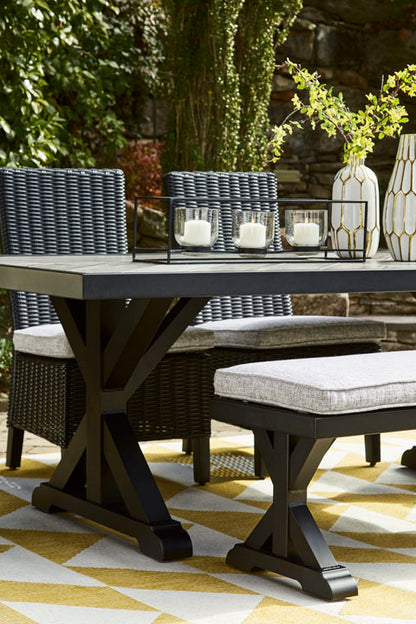 Beachcroft Black Outdoor Dining Set