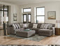 Crawford Charcoal Modular 3pc Sectional