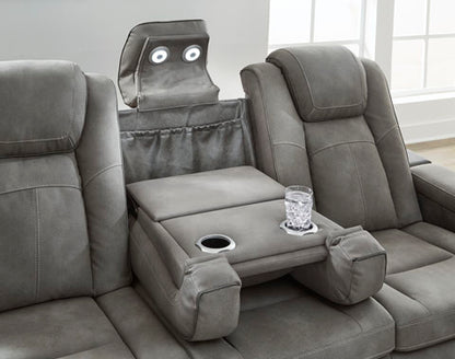 Next-Gen DuraPella Slate Power Reclining Sofa & Loveseat Set