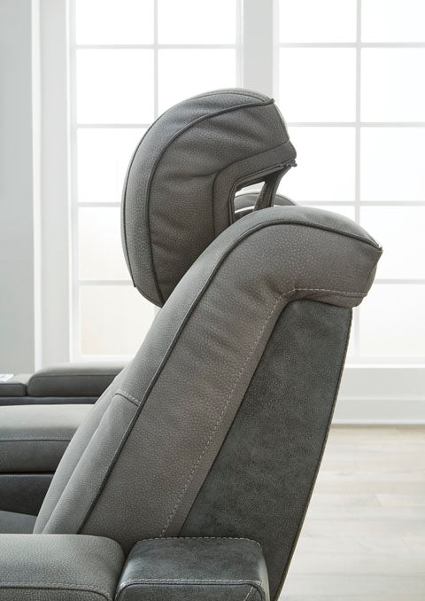 Next-Gen DuraPella Slate Power Reclining Loveseat with Console