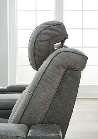 Next-Gen DuraPella Slate Power Reclining Sofa & Loveseat Set