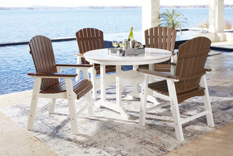 Genesis Bay Brown Mega Tuff 5-pc Outdoor Dining Set