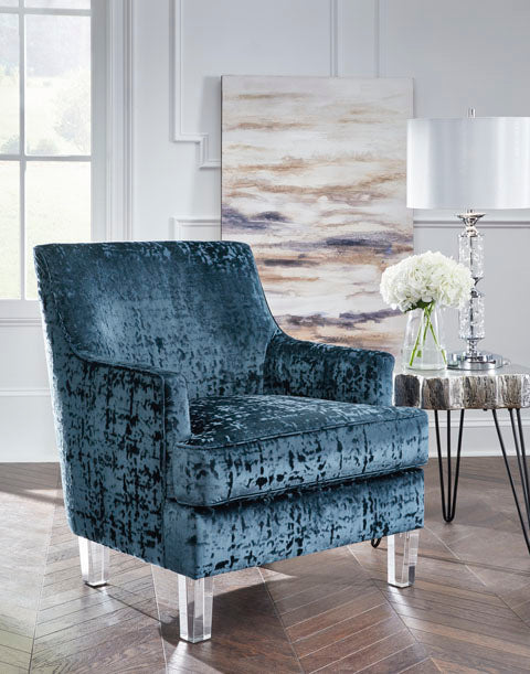 Gloriann Lagoon Blue Accent Chair