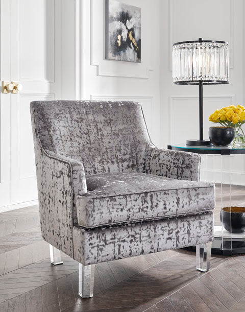 Gloriann Pewter Accent Chair