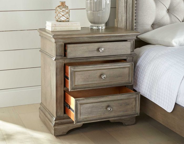 Highland Park Distressed Driftwood Nightstand