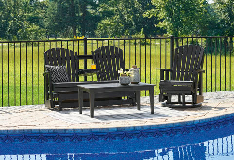 Hyland wave Black Outdoor Glider Set