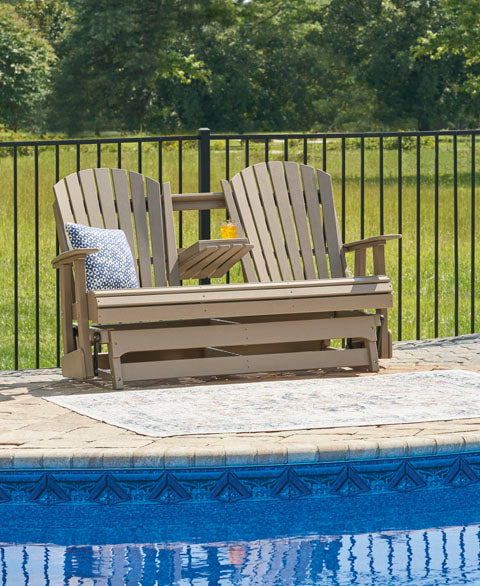 Hyland wave Driftwood Outdoor Glider Set