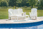 Hyland wave White Outdoor Glider Patio Set
