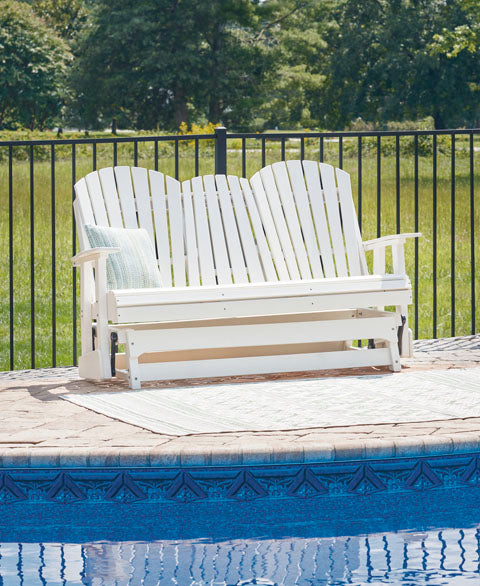 Hyland wave White Outdoor Glider Patio Set