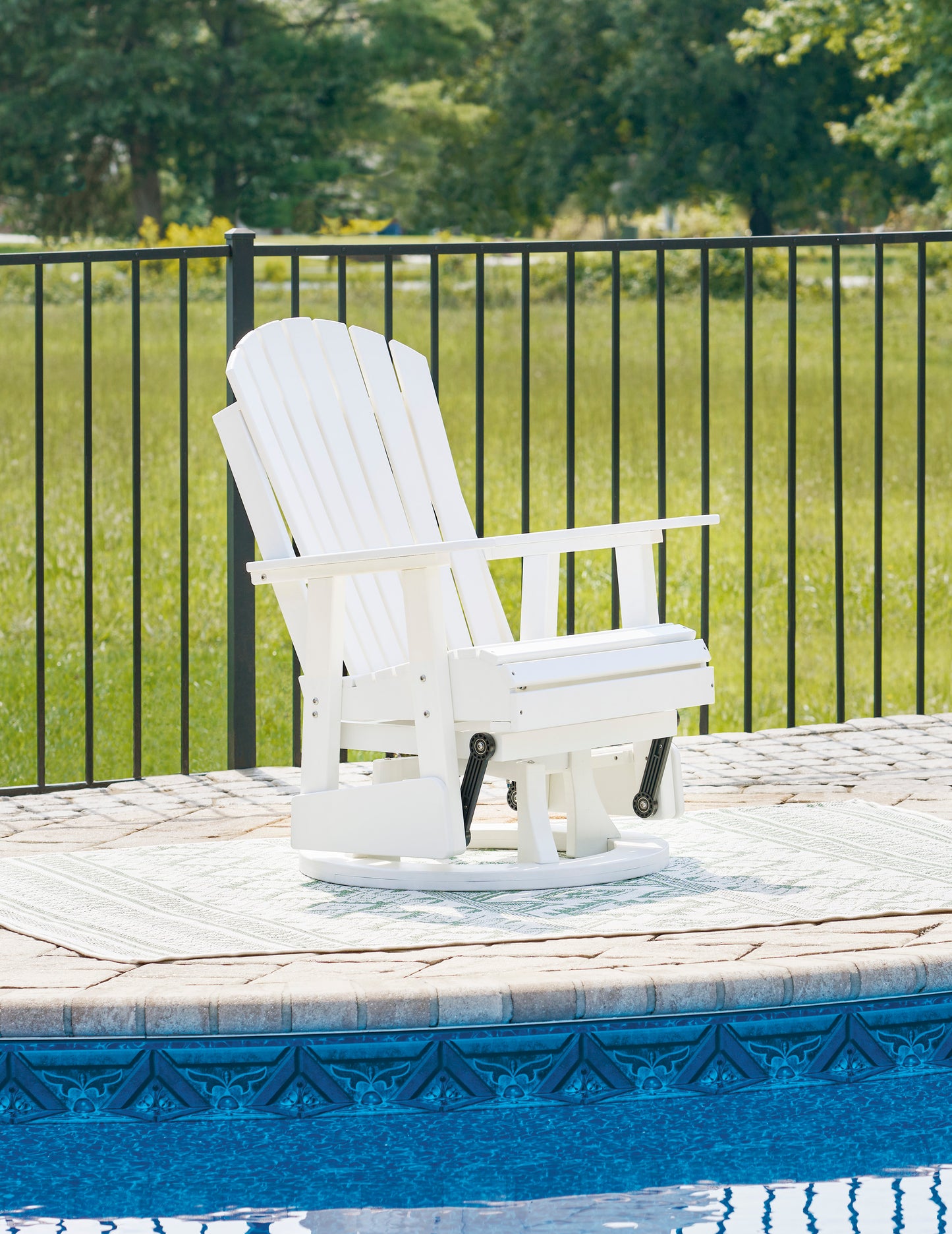 Hyland wave White Outdoor Glider Patio Set