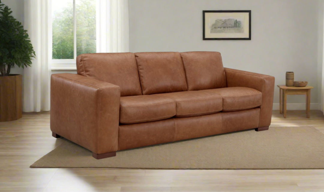 Leather Italia Inglewood Top Grain Leather Sofa Queen Sleeper
