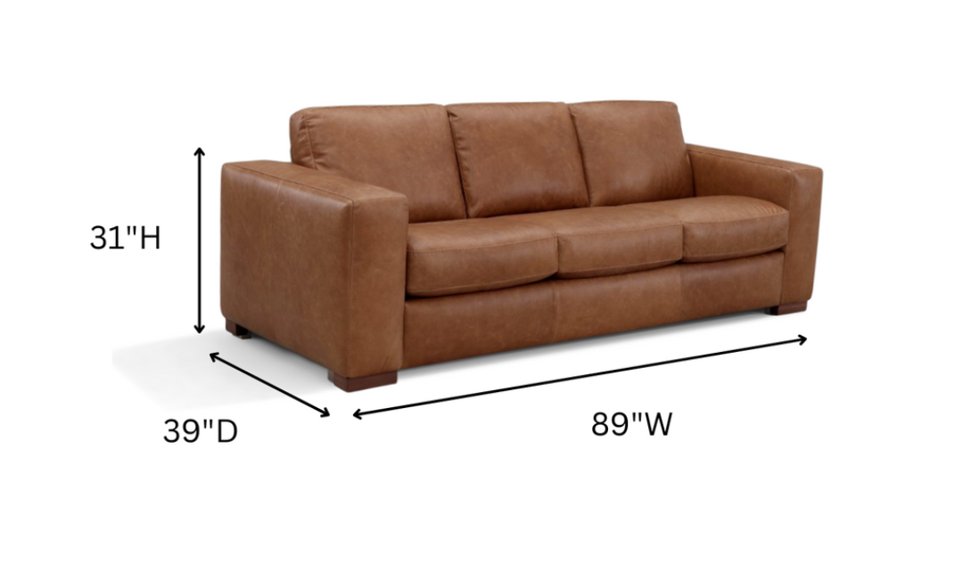 Leather Italia Inglewood Top Grain Leather Sofa Queen Sleeper