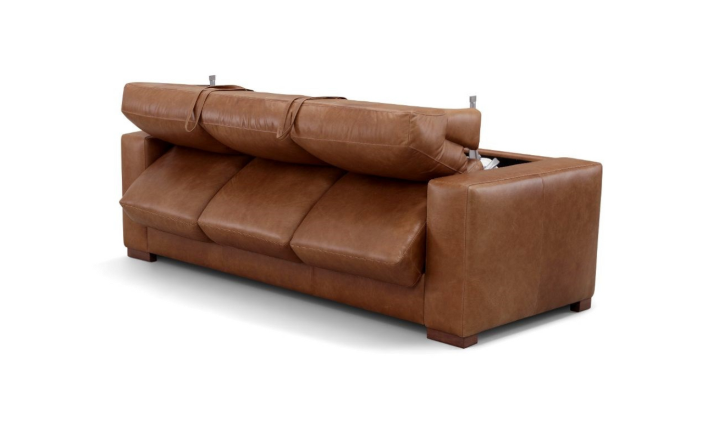 Leather Italia Inglewood Top Grain Leather Sofa Queen Sleeper