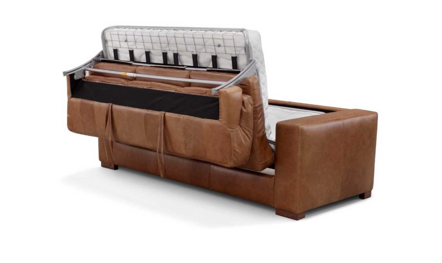 Leather Italia Inglewood Top Grain Leather Sofa Queen Sleeper