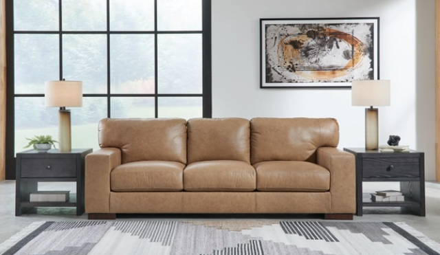 Leather Italia Inglewood Top Grain Leather Sofa Queen Sleeper