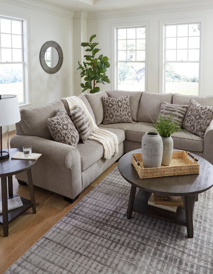Claireah Light Grey 3-Piece Sectional