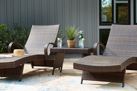 Kantana Brown 3-pc Chaise Lounge Set