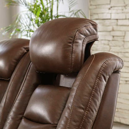 The Man-Den Brown Sofa and Loveseat Set