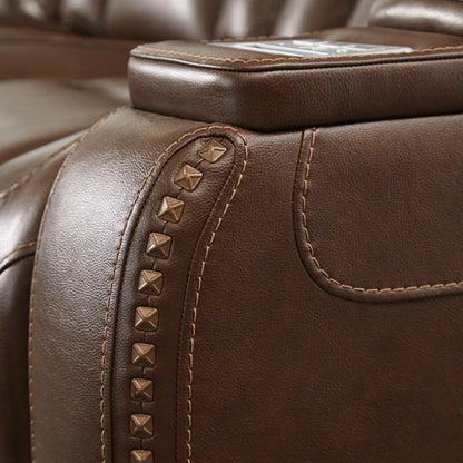 The Man-Den Brown Sofa and Loveseat Set