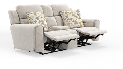 Catnapper Micha Oatmeal Power Reclining Sofa and Loveseat