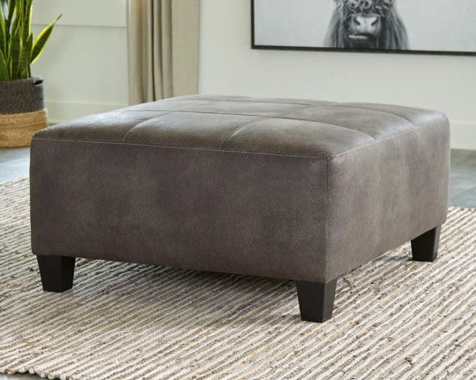 Navi Smoke Oversized Accent Ottoman