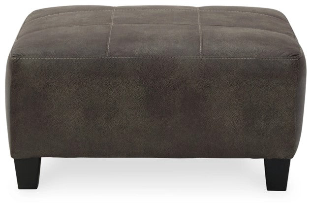 Navi Smoke Oversized Accent Ottoman