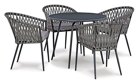 Palm Bliss Gray 5-pc Outdoor Dining Set