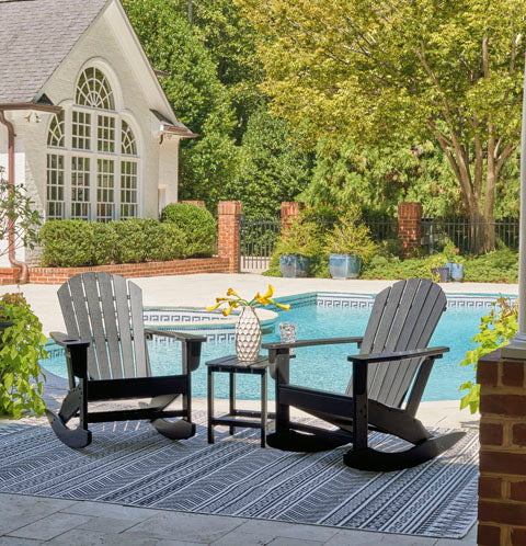 Sundown Treasure Black 3-pc Outdoor Rocking Set