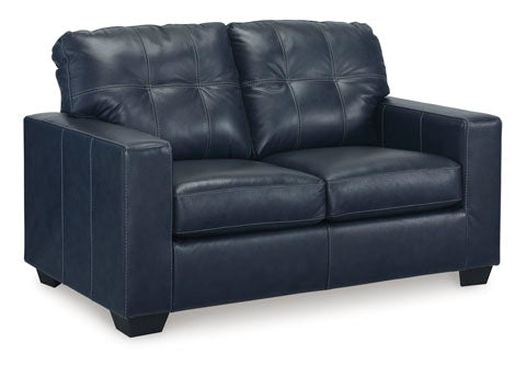 Santorine Ocean Leather Loveseat