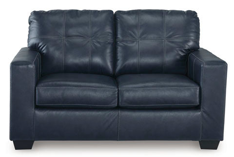 Santorine Ocean Leather Loveseat