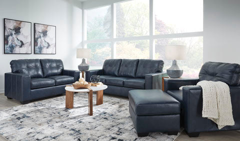 Santorine Ocean Leather Sofa and Loveseat Set