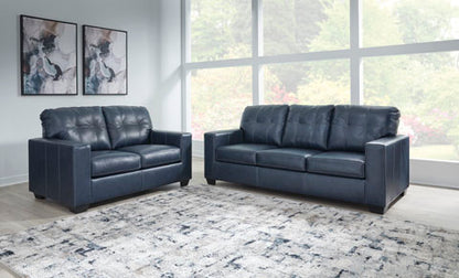 Santorine Ocean Leather Sofa and Loveseat Set