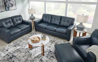 Santorine Ocean Leather Sofa and Loveseat Set