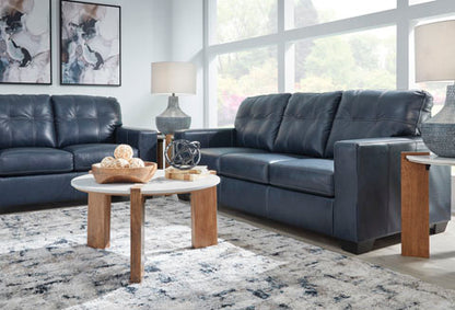 Santorine Ocean Leather Sofa and Loveseat Set
