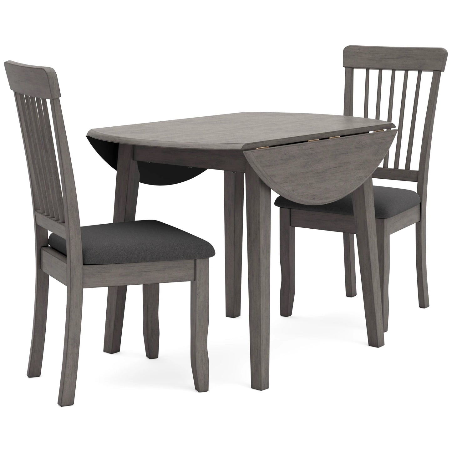 Shullden Gray Drop Leaf Dining Room Set