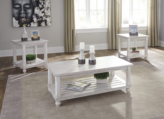 Cloudhurst Rustic White Occasional Coffee and End Tables