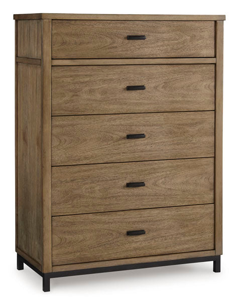 Tomtyn Light Brown Five Drawer Chest