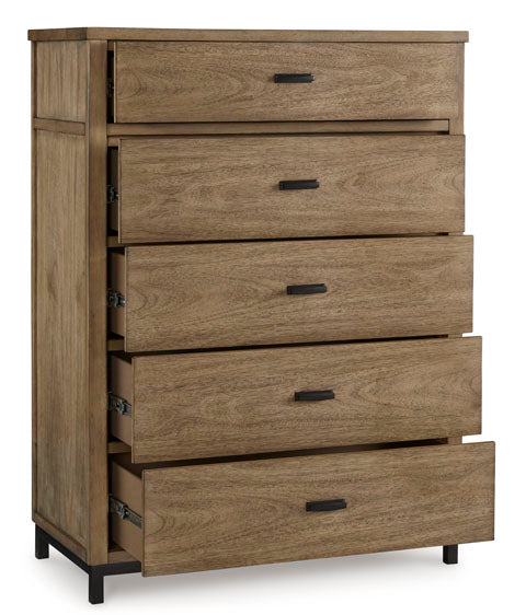 Tomtyn Light Brown Five Drawer Chest