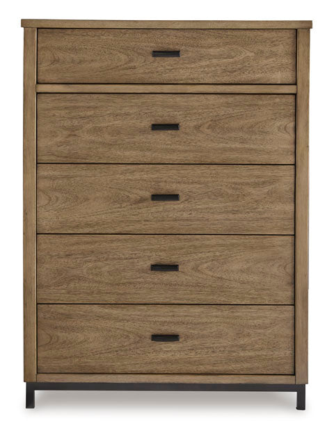 Tomtyn Light Brown Five Drawer Chest